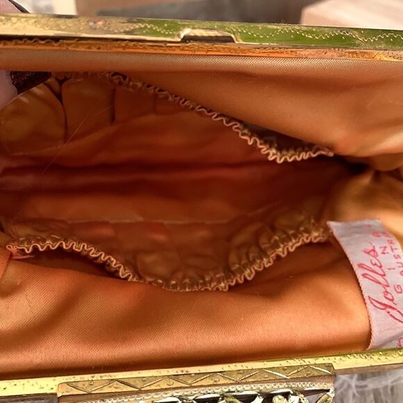 Vintage 1930's Jolles Made In Austria Floral Tapestry Evening Bag And Coin Purse - Picture 11 of 16